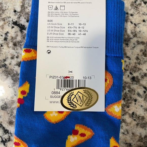 Happy Feet Pizza Socks - Brand New - Picture 5 of 5